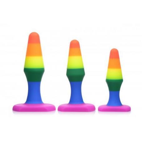 Rainbow Analplug-Set aus Silikon